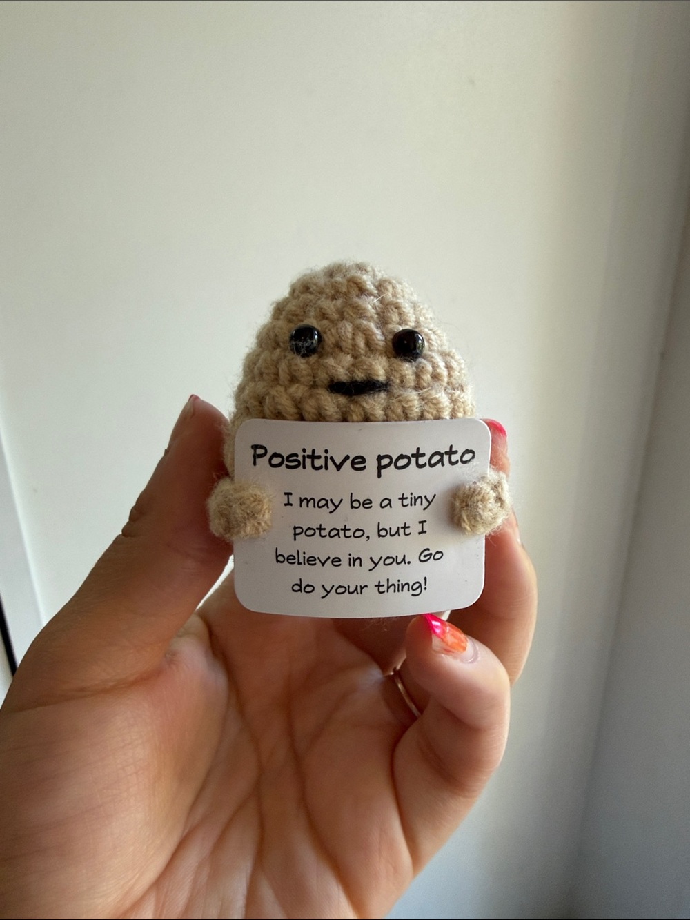 crocheted positive potato - like new 🥔